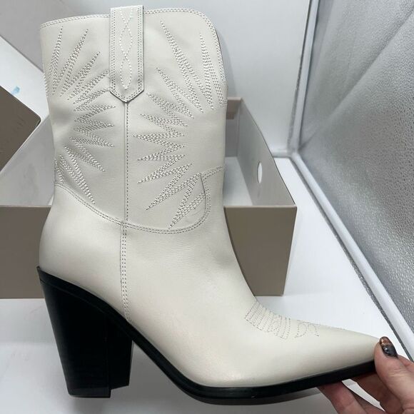 Marc Fisher Rogers Western Boot in White - Picture 1 of 11